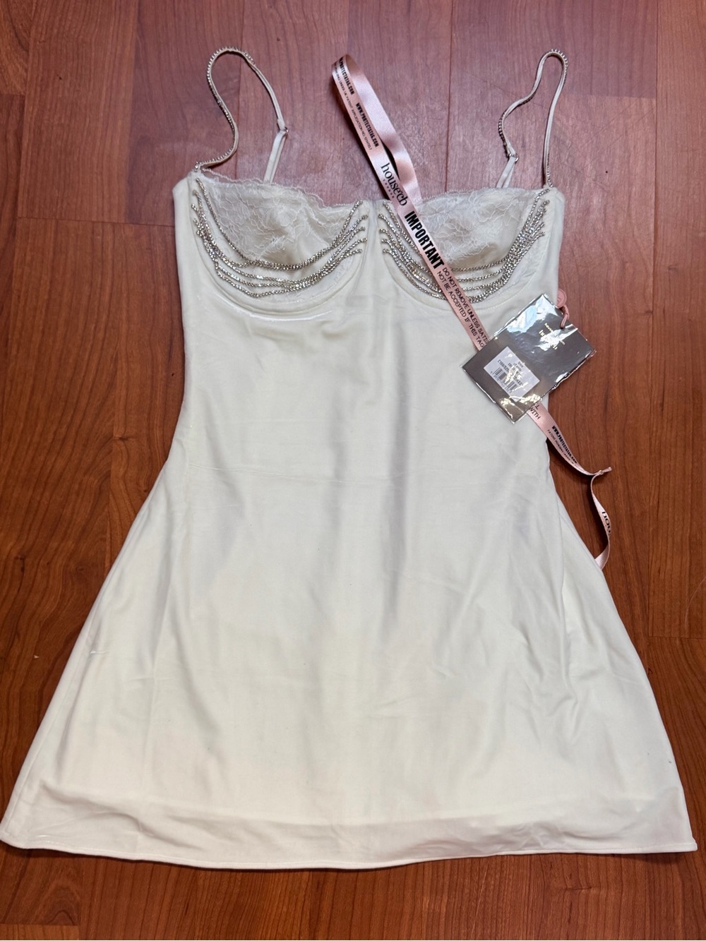House of CB Velvet Mini Dress with metal Accents